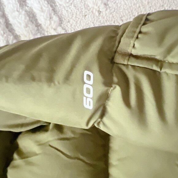 The North Face Baby 600 Down Fleece Hooded Jacket Olive 6-12 Months Bear Ears - Picture 4 of 10